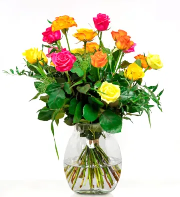 Gemengd boeket, felle kleuren