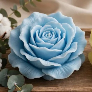 Grote rozenkaars — Een grote, open roos om neer te zetten en aan te steken. Een bloem die niet verwelkt.